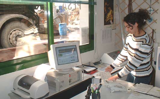 Arrivo e partenza merci: pesatura e controllo radiometrico